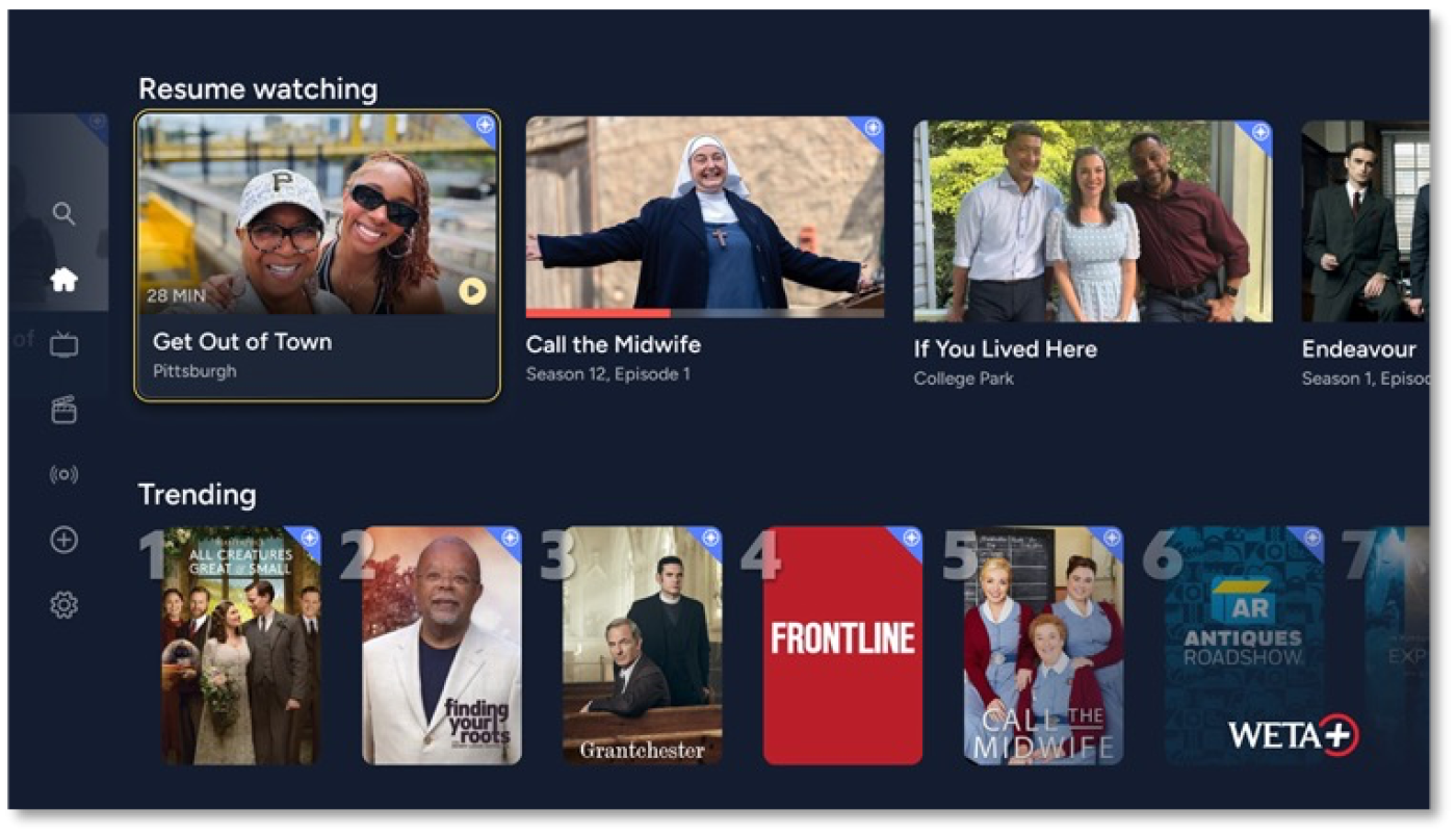 WETA+ App screens
